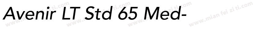 Avenir LT Std 65 Med字体转换